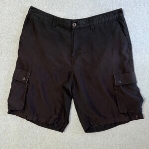 Tony Hawk Mens Black Cargo Shorts Size 40 Polyester Skate Casual RN 73277